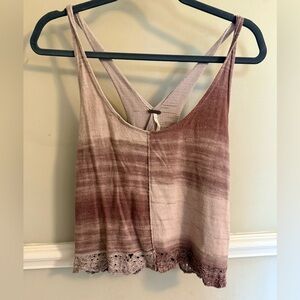 Free People Gradient Crochet-Hem Tank Top